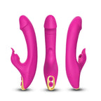 Amant - Şarjlı Aynı Anda G Spot Uyarıcı ve Klitoris Emiş Güçlü Esnek 2 in 1 Rabbit Vibratör