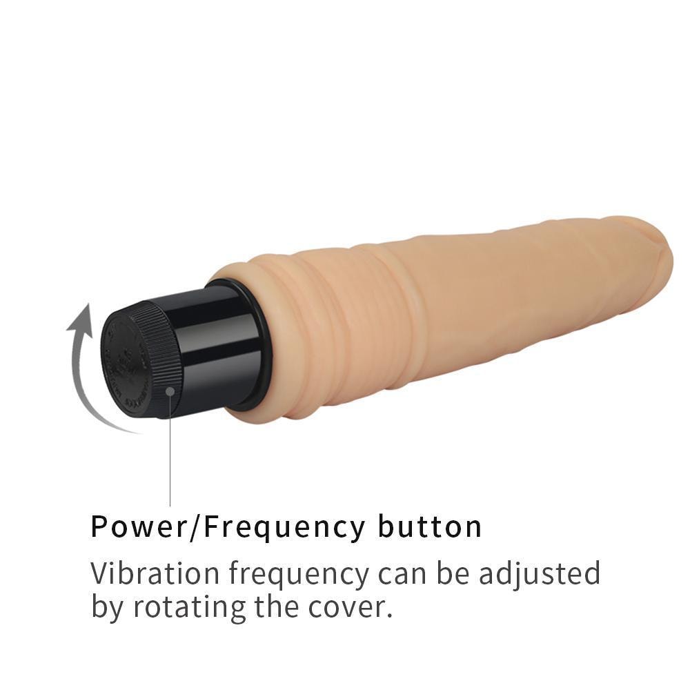 Xtreme Feel - Multi Speed Güçlü Titreşimli Yumuşak Doku Realistik Dildo Testissiz Gerçekçi Yapay Penis 20x4 CM