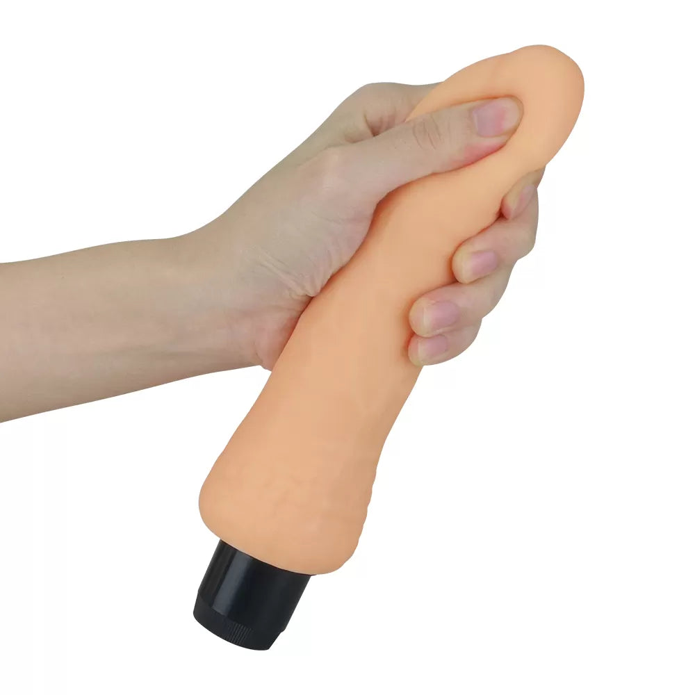 Xtreme Feel - Multi Speed Güçlü Titreşimli Yumuşak Doku Realistik Dildo Testissiz Gerçekçi Yapay Penis 20x4 CM