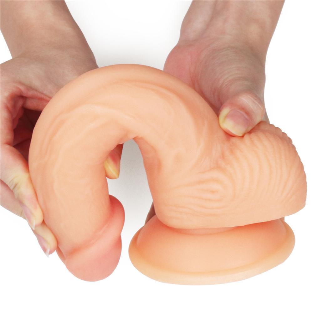 Geliştirilmiş Gerçekçi Yapay Penis Yumuşak Doku Realistik Dildo 20x3.8 CM