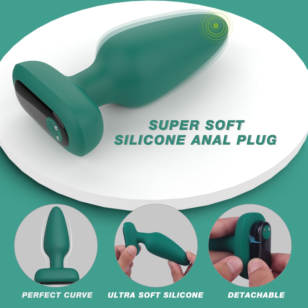 Visual Rivet - Manyetik Şarjlı Güçlü Titreşimli Silikon Anal Plug Kademeli Boyut Prostat Uyarıcı ve Anal Vibratör