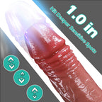 Louis - Şarjlı Uzaktan Kumandalı Isıtmalı İleri Geri Hareketli ve Rotasyonlu Realistik Dildo Gerçekçi Yapay Penis 19 CM