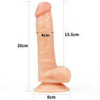 Geliştirilmiş Gerçekçi Yapay Penis Yumuşak Doku Realistik Dildo 20x4 CM