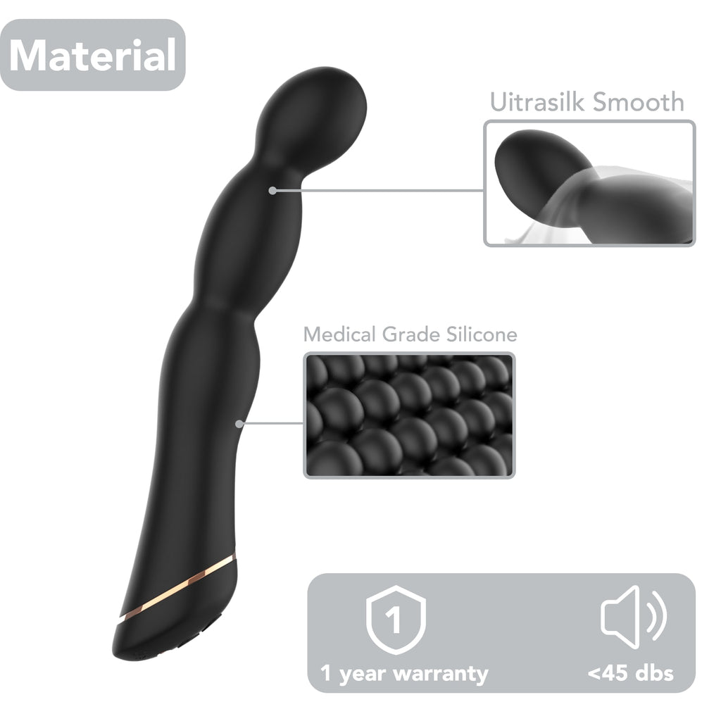 Knot - Manyetik Şarjlı Güçlü Titreşimli Boğumlu Silikon Anal Plug G Nokta Uyarıcı ve Anal Vibratör