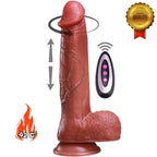 Micheal - Şarjlı Uzaktan Kumandalı Isıtmalı İleri Geri Hareketli ve Rotasyonlu Realistik Dildo Gerçekçi Yapay Penis 22CM