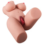 Cherry - Büyük Boy Realistik Manken Anal Vajina Çift Girişli 2 in 1 Titreşimli Isıtmalı Suni Vajina Mastürbatör