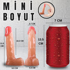 Anal Vajina Kullanım Realistik Mini Dildo Gerçekçi Yapay Penis 11x2.7 CM