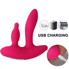 TALON Kablosuz Kumandalı Anal Vajina ve Klitoris Uyarıcı 3 in 1 Lay-On Vibratör