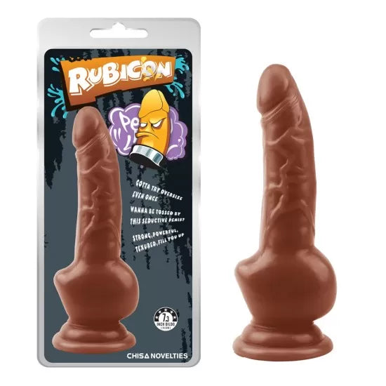 Rubicon - Güçlü Vantuzlu Gerçekçi Yapay Penis Melez Realistik Dildo 18 CM