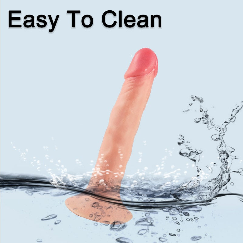 Kıkırdaklı Çift Katmanlı Realistik Anal Dildo Ultra Yumuşak Gerçekçi Yapay Penis 16x3.2 CM