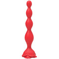 Rose Beads - Manyetik Şarjlı Gül Tasarımlı Güçlü Titreşimli Boncuklar Kademeli Boyut Eğilebilir Anal Beads Vibratör