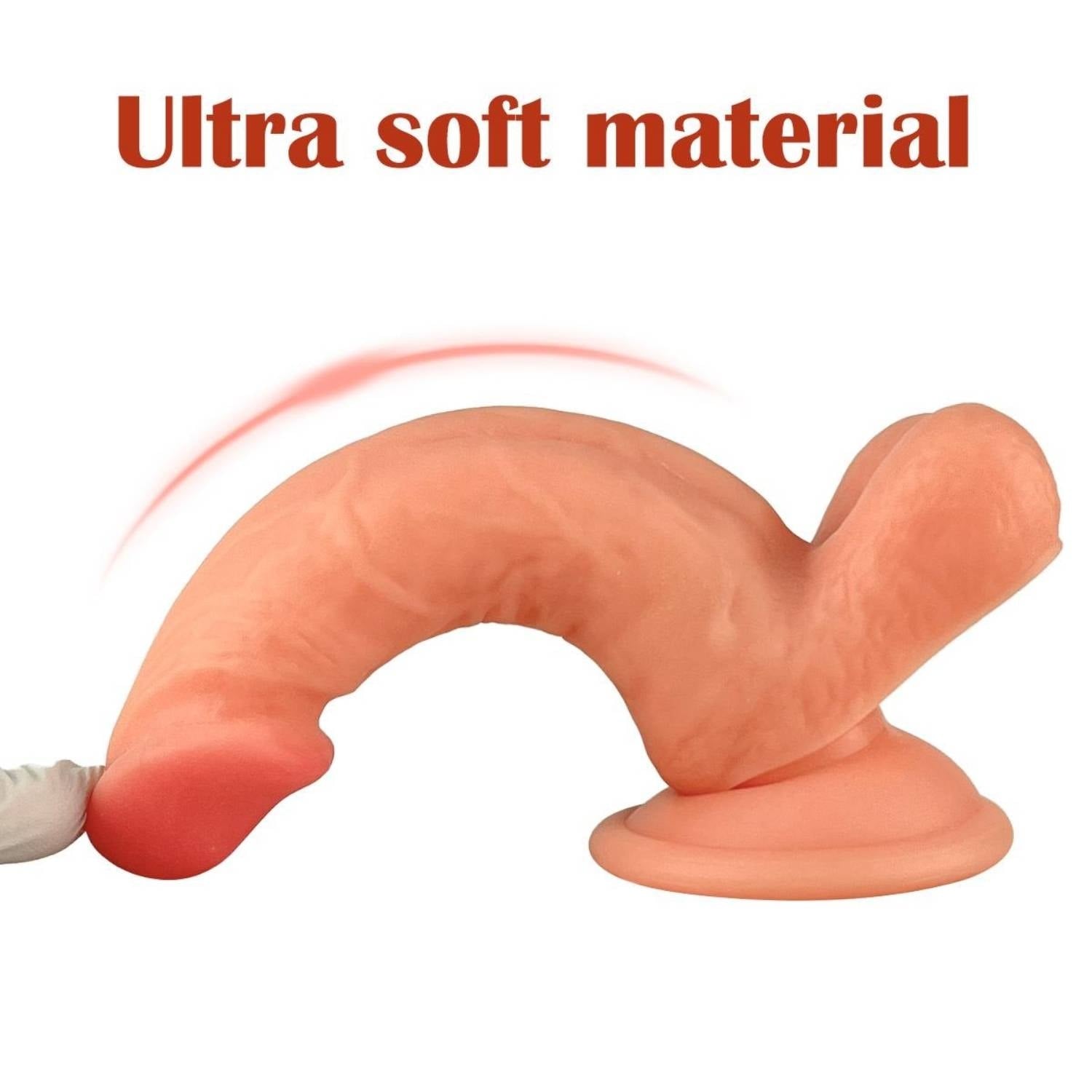 Alvin - Kumandalı Vantuzlu Güçlü Titreşimli Gerçekçi Yapay Penis Realistik Dokuda Dildo 18 CM