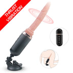 Gatling Plus - Şarjlı Vantuzlu Gerçekçi Et Dokusunda Yapay Penis Vibratör İleri Geri Hareketli Realistik Dildo