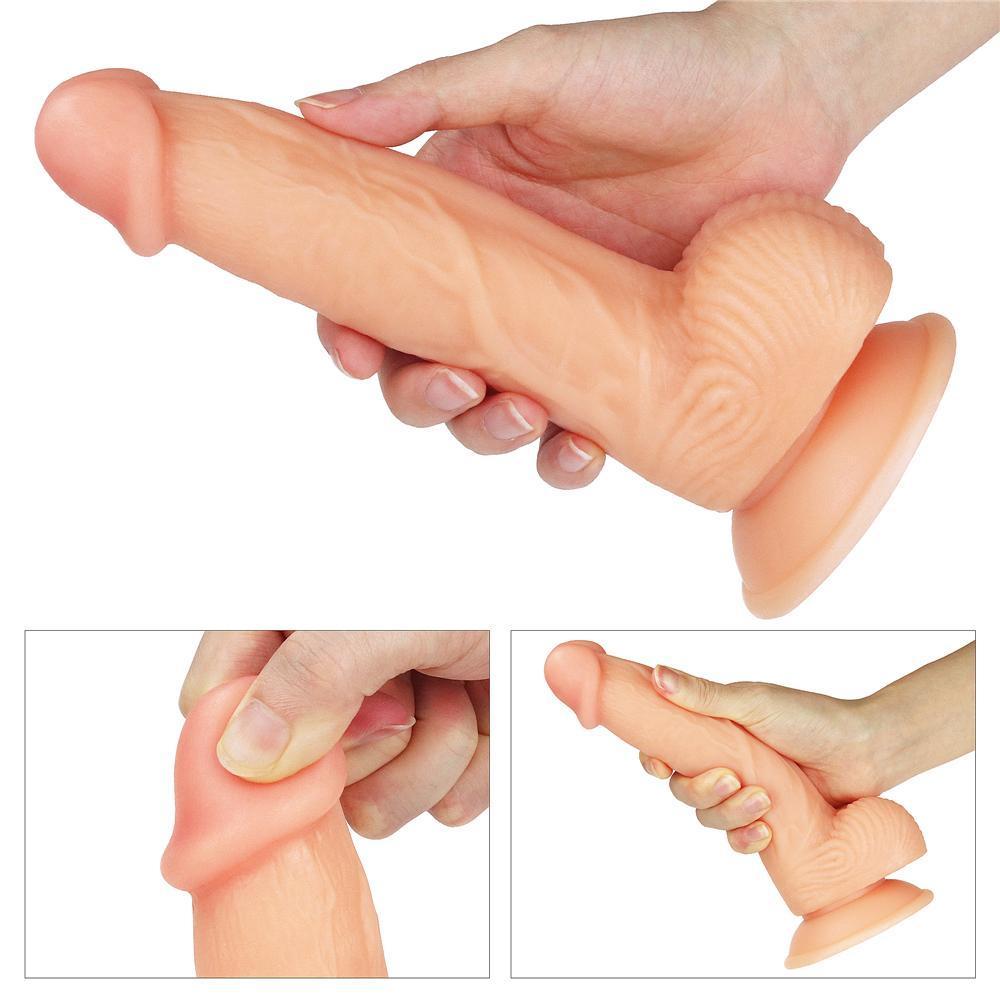 Geliştirilmiş Gerçekçi Yapay Penis Yumuşak Doku Realistik Dildo 20x3.8 CM