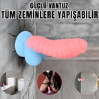 NEON ELITE Glow in the Dark - Karanlıkta Parlayan Tırtıklı Dildo Ultra Yumuşak Realistik Yapay Penis