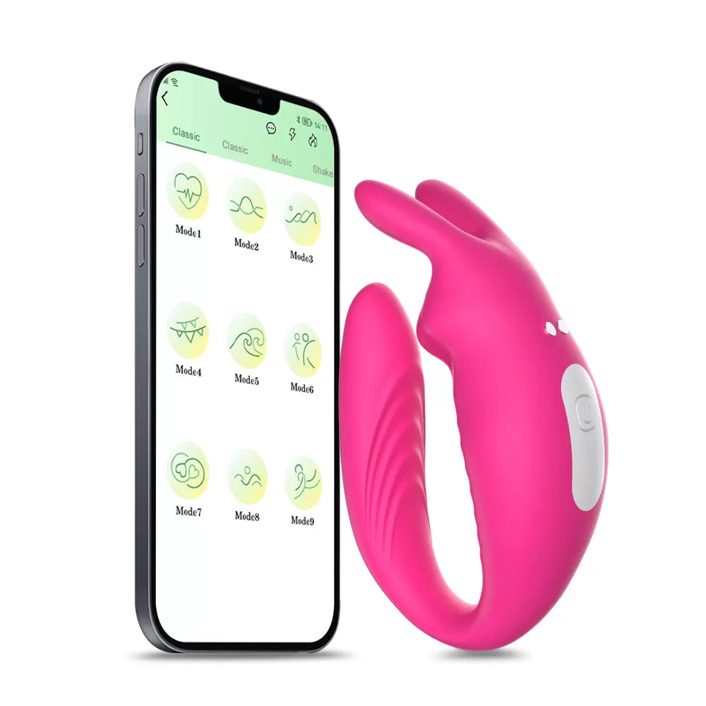 Hera App - Şarjlı Telefon Kontrollü Aynı Anda G Spot ve Klitoris Uyarıcı Sessiz Giyilebilir Rabbit Vibratör