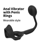 Fatnes - Şarjlı Kablosuz Kumandalı Testis ve Penis Halkalı Aynı Anda Perine ve Prostat Uyarıcı Vibratör