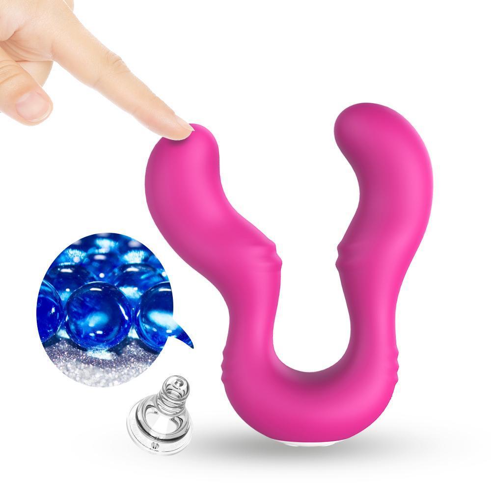 Seraph Pro - Şarjlı Uzaktan Kumandalı Çatal Çift Taraflı Çift Motorlu Güçlü Titreşimli Vibratör Esnek Silikon Strapless Strapon
