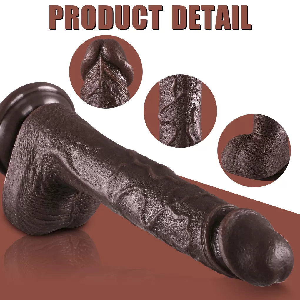 Derek - Şarjlı Uzaktan Kumandalı Isıtmalı İleri Geri Hareketli ve Rotasyonlu Realistik Dildo Gerçekçi Yapay Penis 24 CM