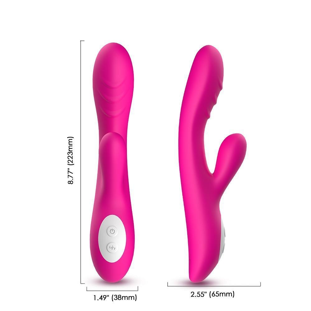 Spark - Şarjlı Isıtmalı Aynı Anda Klitoris ve G Spot Uyarıcı Güçlü Titreşimli 2 in 1 Rabbit Vibratör