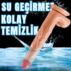 Güçlü Vantuzlu Damarlı Kalın Realistik Dildo Büyük Boy Gerçekçi Yapay Penis 27x4.5 CM