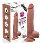 Hareketli Kayar Deri Çift Katmanlı Realistik Dildo Ultra Yumuşak Gerçekçi Yapay Penis 23x4 CM