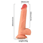 Ricky - Kumandalı Vantuzlu Güçlü Titreşimli Gerçekçi Yapay Penis Realistik Dokuda Dildo 20 CM