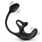 Cradle of Devil - Şarjlı Penis Halkalı Aynı Anda Testis Perine ve Prostat Uyarıcı 3 in 1 Vibratör
