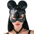 Sens Fantasy Minnie Mouse Mask Yuvarlak Kulaklı Fantezi Deri Maske - J967