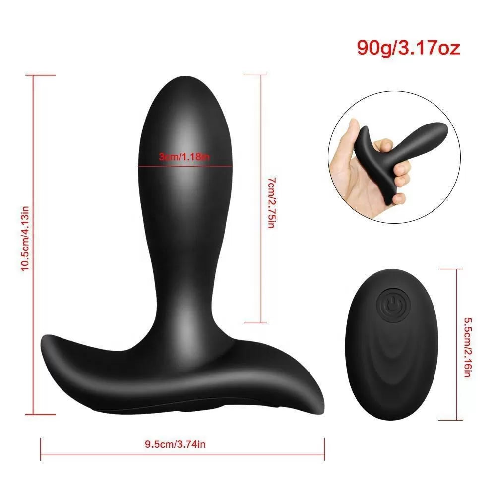 Mujer - Şarjlı Kablosuz Uzaktan Kumandalı Esnek Yapıda Güçlü Titreşimli Anal Plug Vibratör