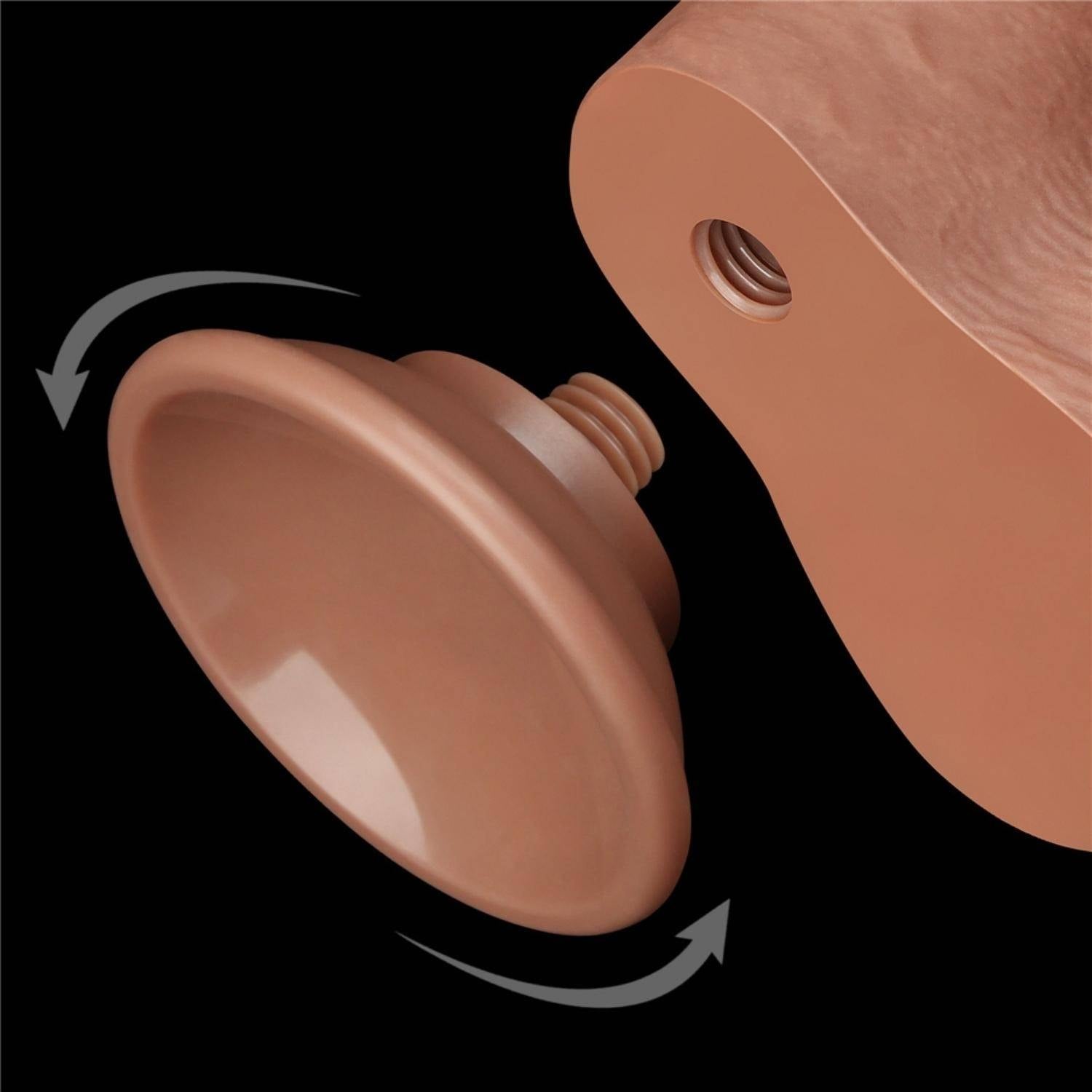 Felix - Hareketli Kayar Deri Çift Katmanlı Realistik Vibratör Dildo Ultra Yumuşak Gerçekçi Titreşimli Zenci Yapay Penis