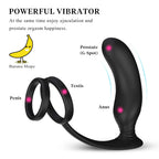Lanco - Şarjlı Testis ve Penis Halkalı Prostat ve Anüs Uyarıcı Masaj Vibratör