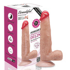 Hareketli Kayar Deri Çift Katmanlı Realistik Dildo Ultra Yumuşak Kalın Gerçekçi Yapay Penis 22x4.6 CM