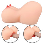 Jessica - Anal Vajina Çift Girişli Titreşimli Isıtmalı Realistik Kalça Göğüs Mastürbatör 2.3 KG