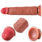 Hardy - Ultra Yumuşak Doku Testissiz Realistik Dildo Çift Katmanlı Silikon Gerçekçi Yapay Penis 22x4.3 CM