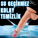 Güçlü Vantuzlu Damarlı Kalın Realistik Dildo Gerçekçi Yapay Penis 21x4.2 CM