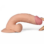 Ultra Soft Realistik Dildo Güçlü Titreşimli Yumuşak Doku Gerçekçi Yapay Penis Vibratör 22 CM
