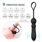 Adele - Şarjlı Güçlü Titreşim Motorlu Prostat veya G Spot Uyarıcı Penis Halkalı Anal Vibratör