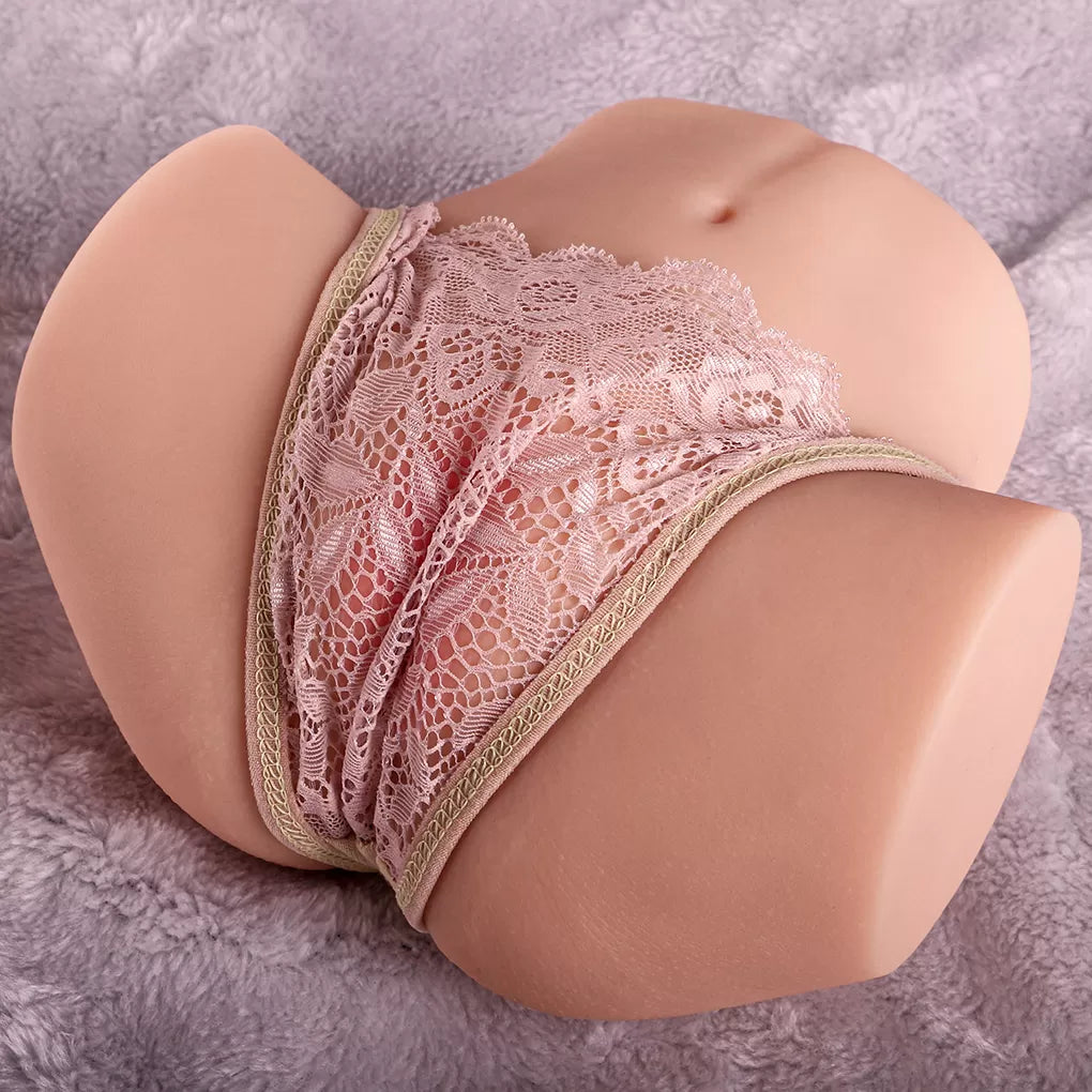 Lina - Anal Vajina Çift Girişli Realistik Kalça Titreşimli 2 in 1 Suni Vajina Mastürbatör 1.9 KG