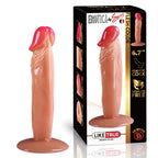 Güçlü Vantuzlu Testissiz Realistik Dildo Anal Vajina Kullanım Gerçekçi Yapay Penis 17x3.6 CM