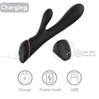 Spiry - Manyeitk Şarjlı Tırtıklı Yüzey Esnek Yapı G Nokta ve Klitoris Uyarıcı 2 in 1 Rabbit Vibratör
