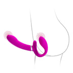 Valerie - Şarjlı Strapless Strapon Titreşimli Dildo G Nokta Klitoris Uyarıcı Giyilebilir 2 in 1 Çift Vibratörü