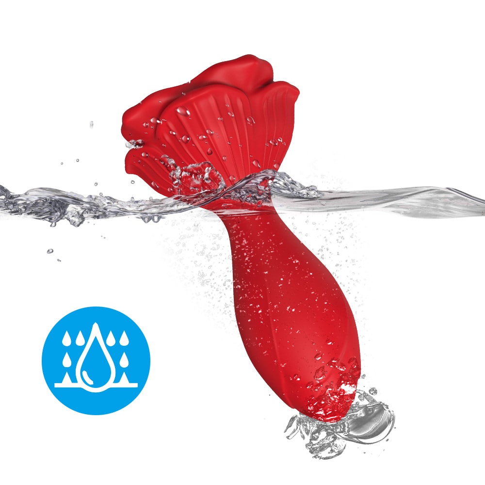 Rose Butt Plug - Manyetik Şarjlı Uzaktan Kumandalı Kademeli Boyut Gül Şeklinde Güçlü Titreşimli Silikon Anal Plug