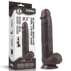 Hareketli Kayar Deri Ultra Yumuşak Doku Çift Katmanlı Kıkırdaklı Büyük Boy Realistik Dildo Gerçekçi Yapay Penis 24x4.5 CM