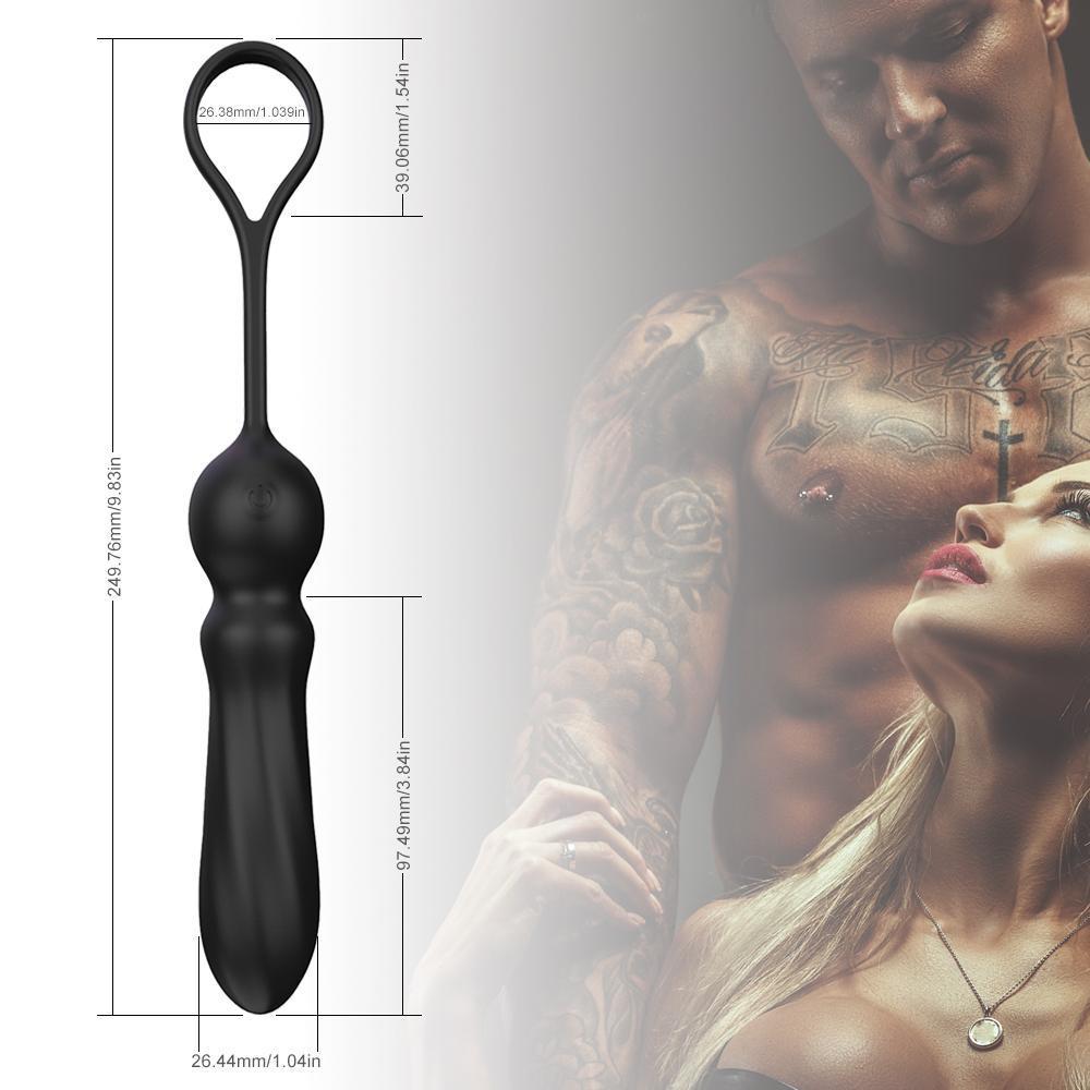 Adele - Şarjlı Güçlü Titreşim Motorlu Prostat veya G Spot Uyarıcı Penis Halkalı Anal Vibratör