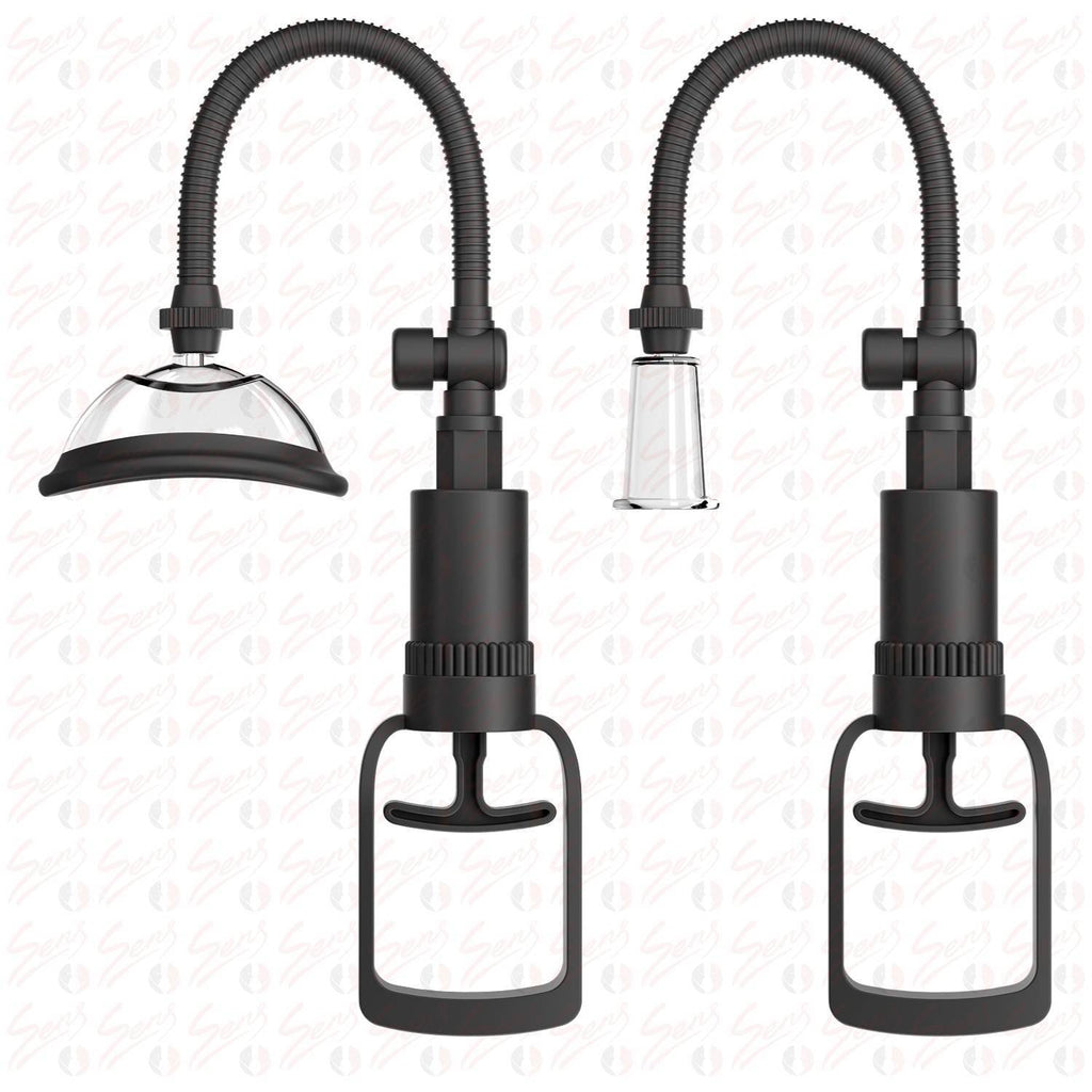 Pussy Pump Classic - Değiştirilebilir 5 Başlıklı Tetikli Profesyonel Göğüs ve Vajina Vakum Pompası Set