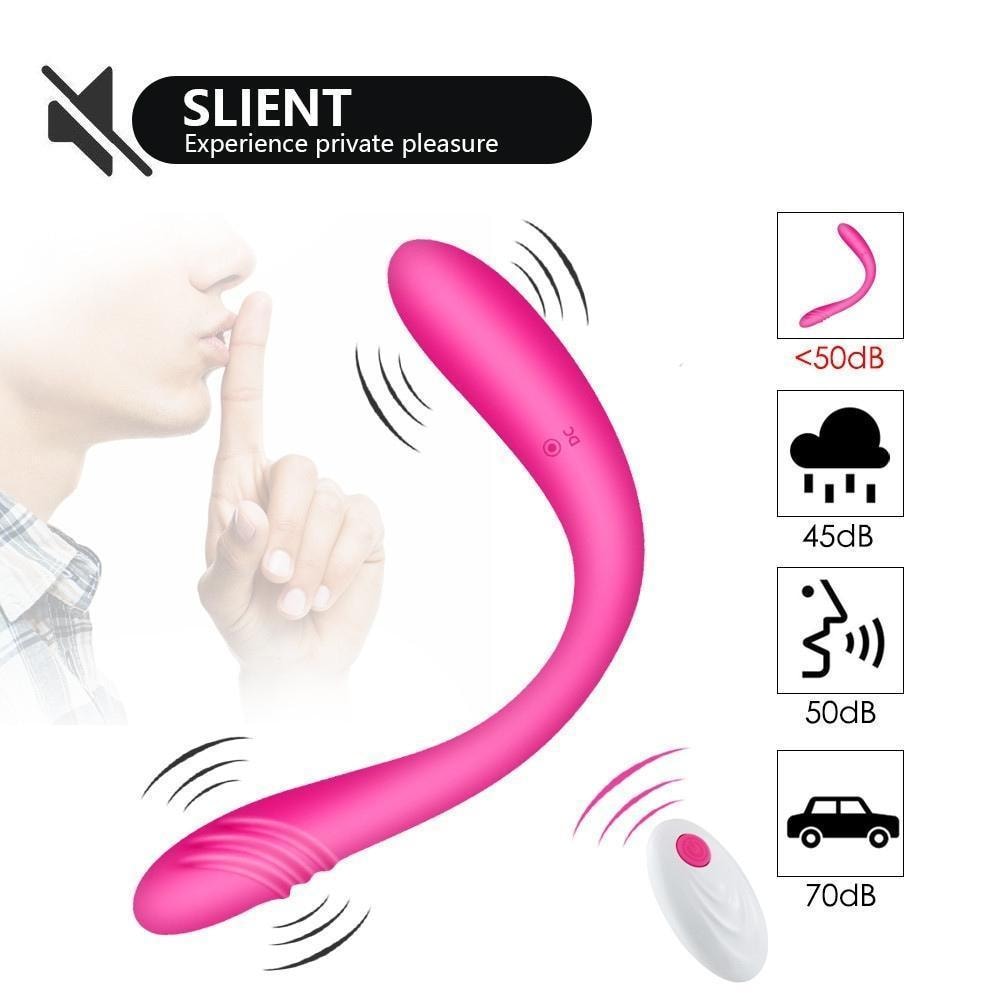 Double Ended - Şarjlı Kablosuz Kumandalı G-Spot Uyarıcı Bükülebilir Çift Taraflı Kullanılabilir Vibratör