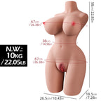 Emily - Mega Boy Realistik Manken Anal Vajina Çift Girişli 2 in 1 Titreşimli Isıtmalı Suni Vajina Mastürbatör 10 KG