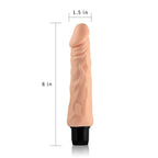 Xtreme Feel - Multi Speed Güçlü Titreşimli Yumuşak Doku Realistik Dildo Testissiz Gerçekçi Yapay Penis 20x3.8 CM