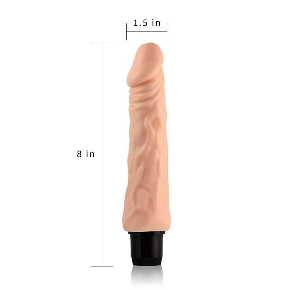 Xtreme Feel - Multi Speed Güçlü Titreşimli Yumuşak Doku Realistik Dildo Testissiz Gerçekçi Yapay Penis 20x3.8 CM